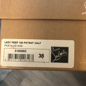 Lady Peep 150 patent leather nude